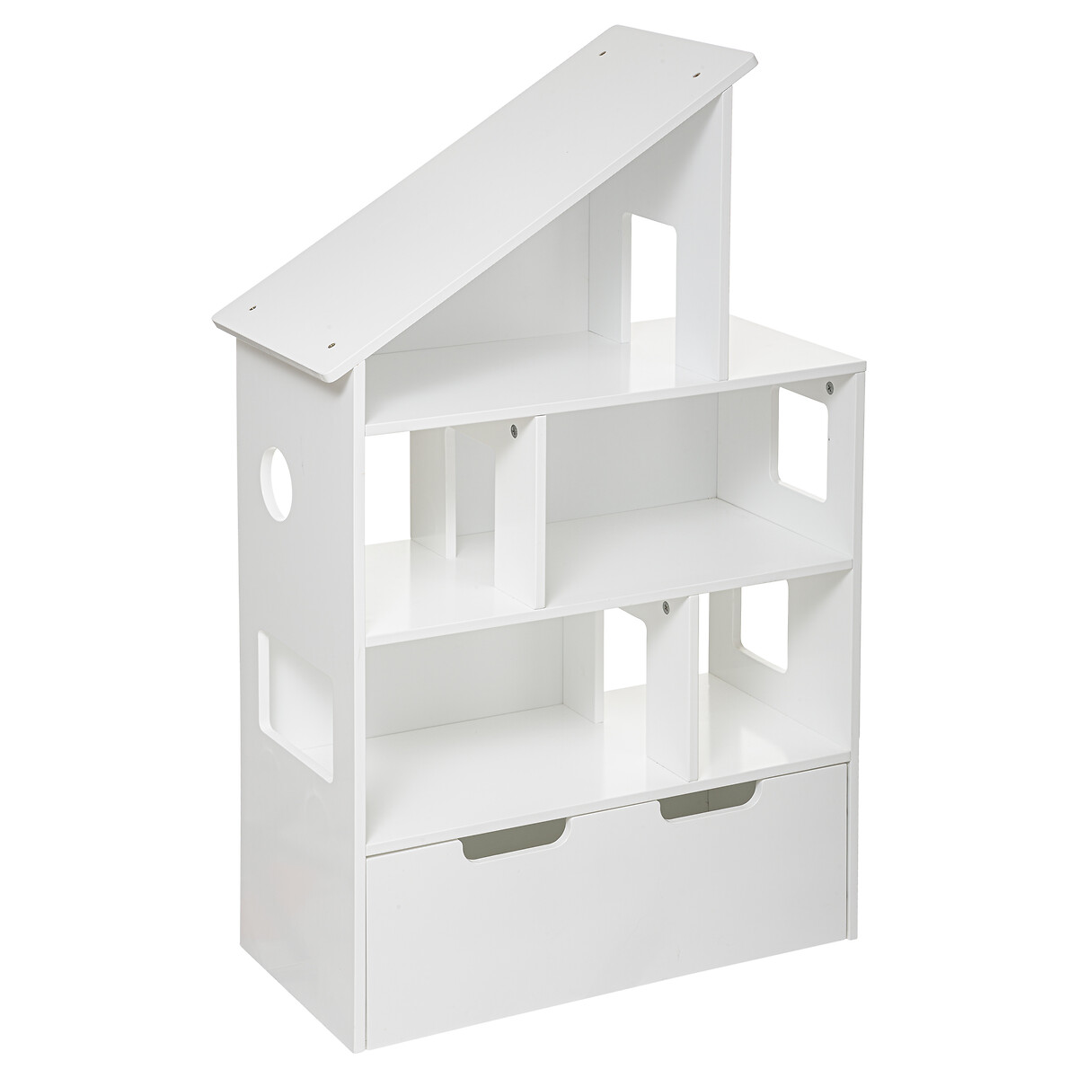 Estante em forma de casa com gaveta MAISON branca