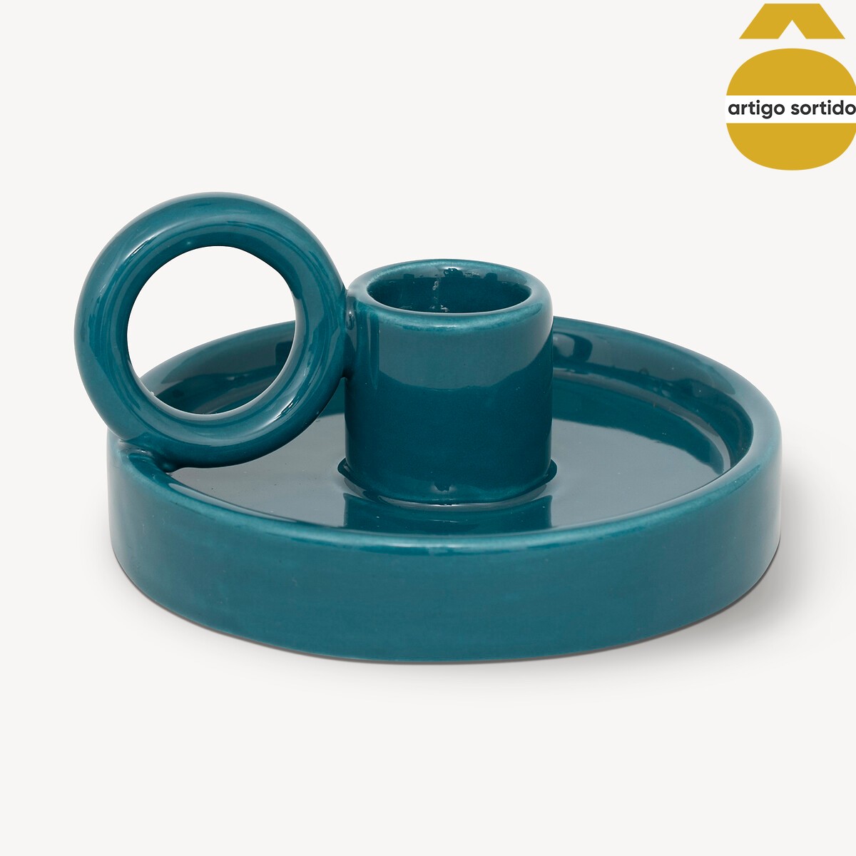 Castiçal YUCATAN em cerâmica 5,5cm