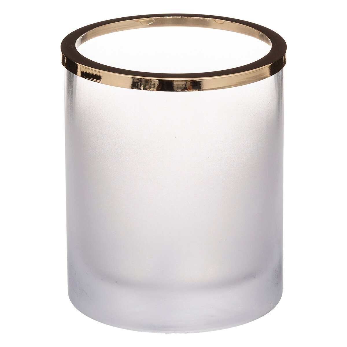 Casti&ccedil;al em vidro com rebordo dourado