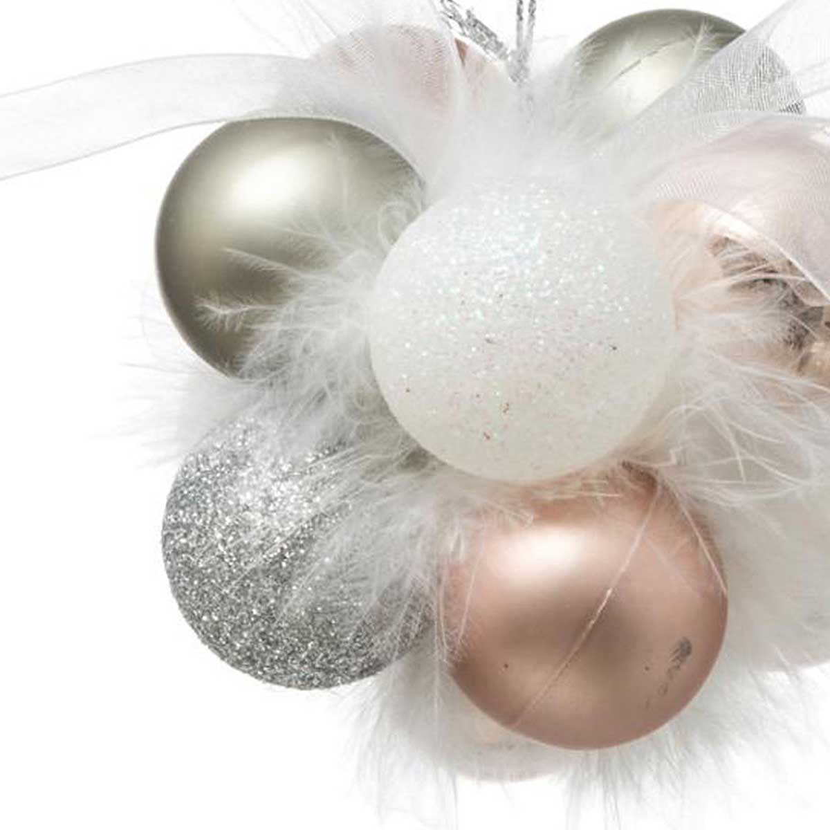 Pendurante Com Bolas E Plumas