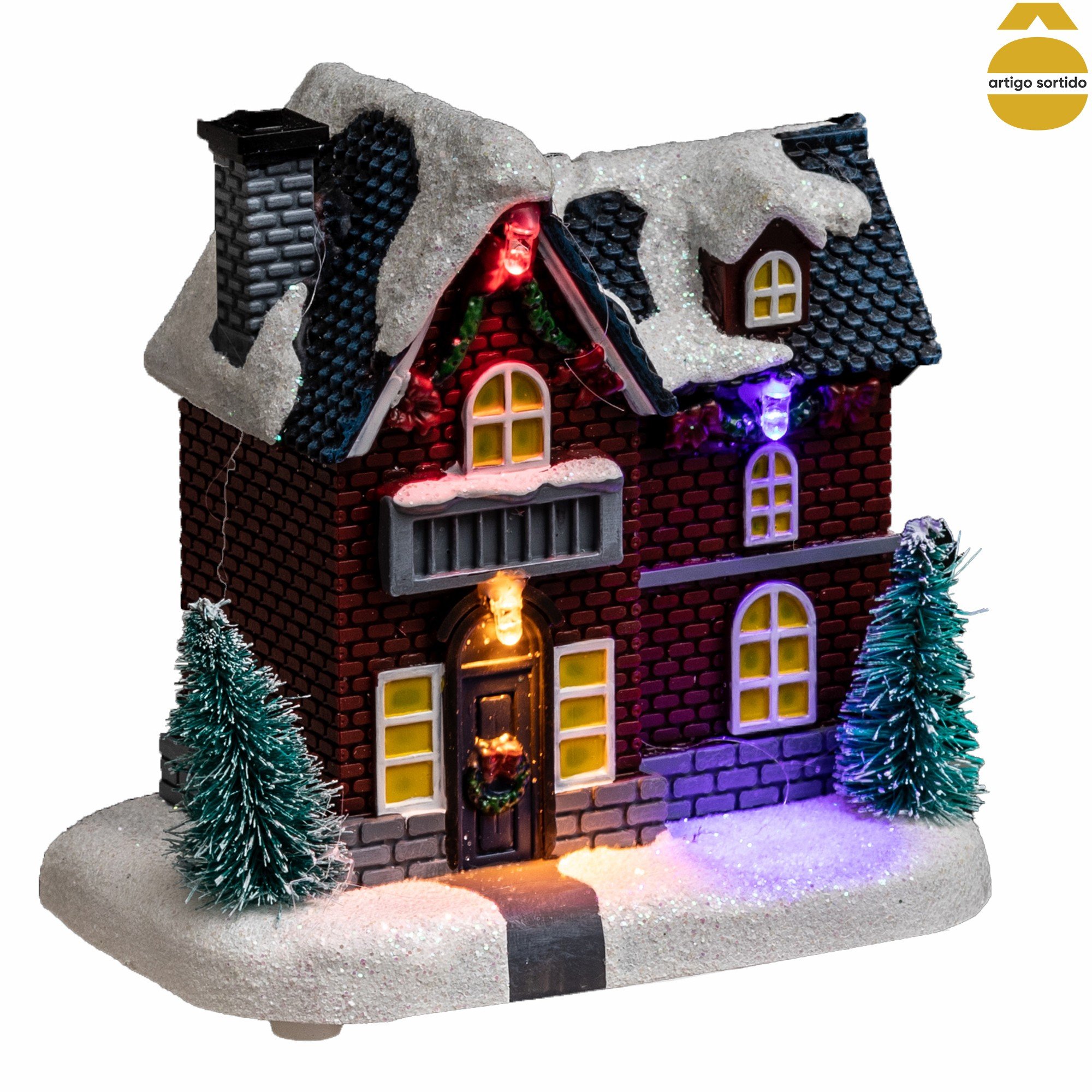 Chalé de natal luminoso