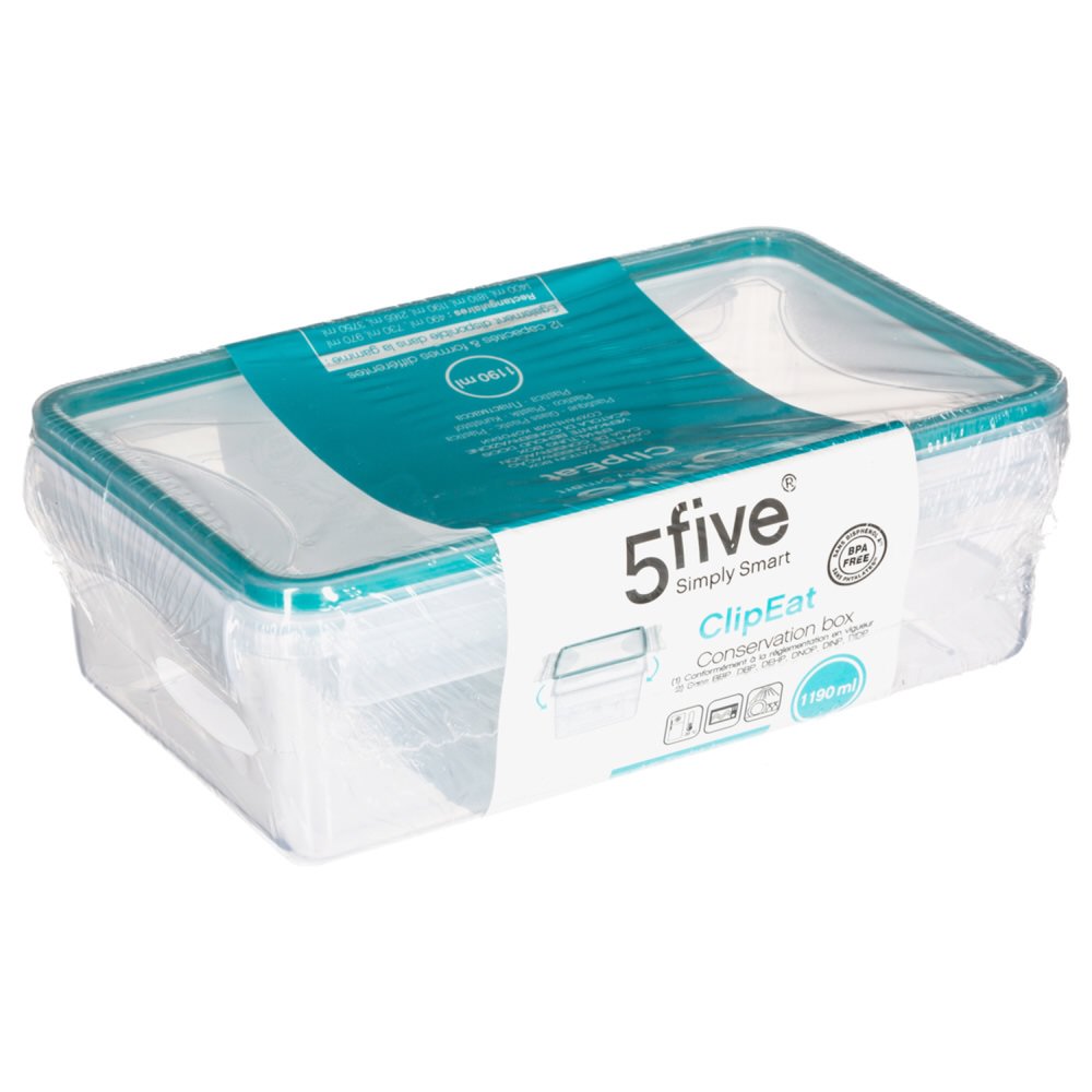 Caixa herm&eacute;tica de pl&aacute;stico CLIPEAT 1190ml
