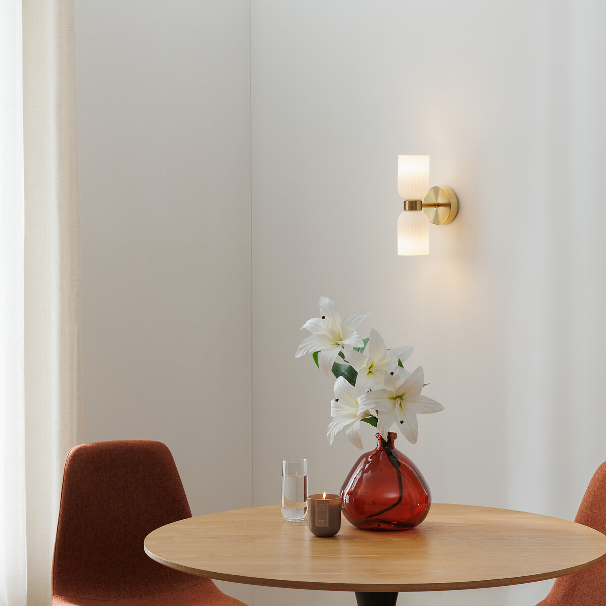 Candeeiro de parede RIO branco com 2 focos