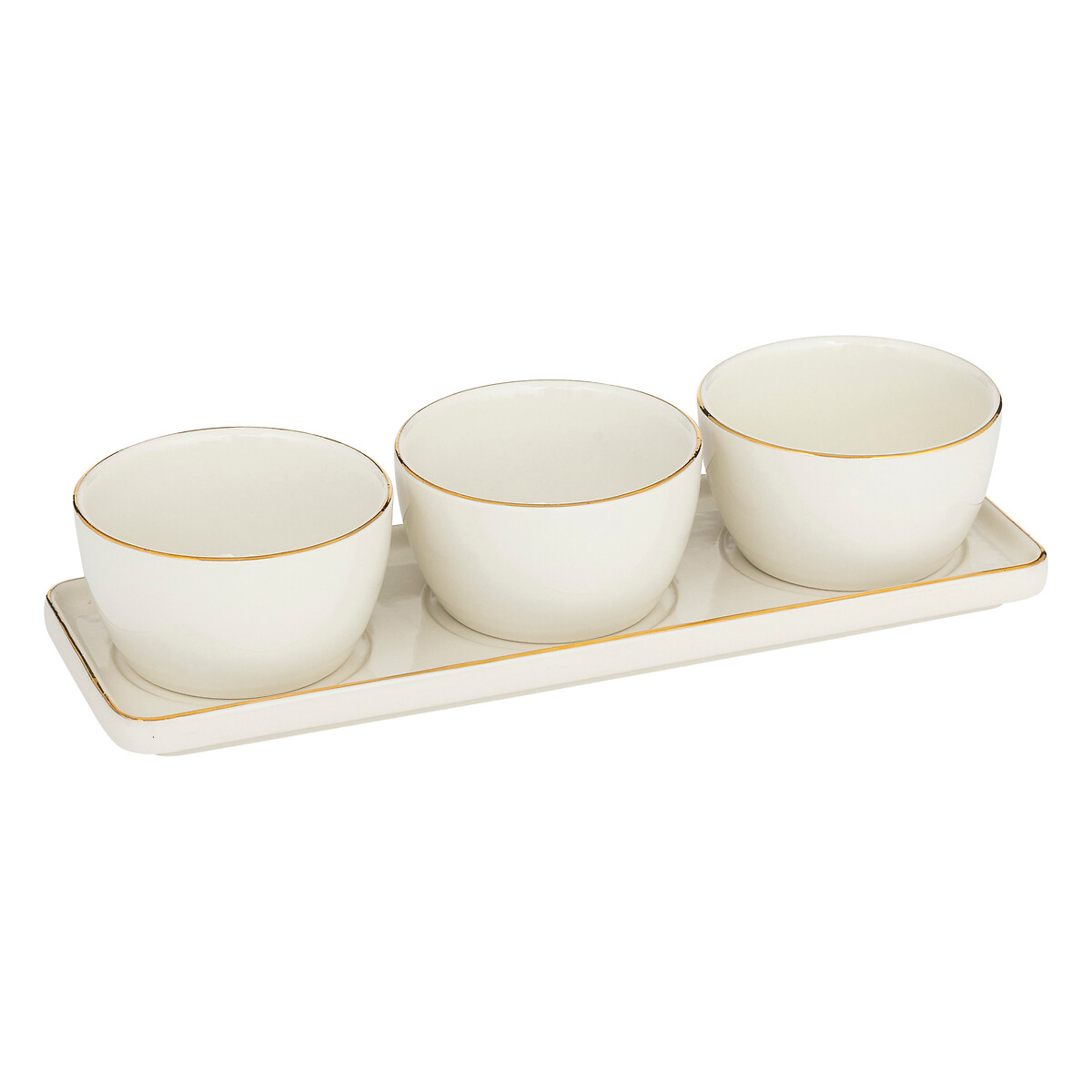Conjunto de 3 ta&ccedil;as para aperitivos ARYA