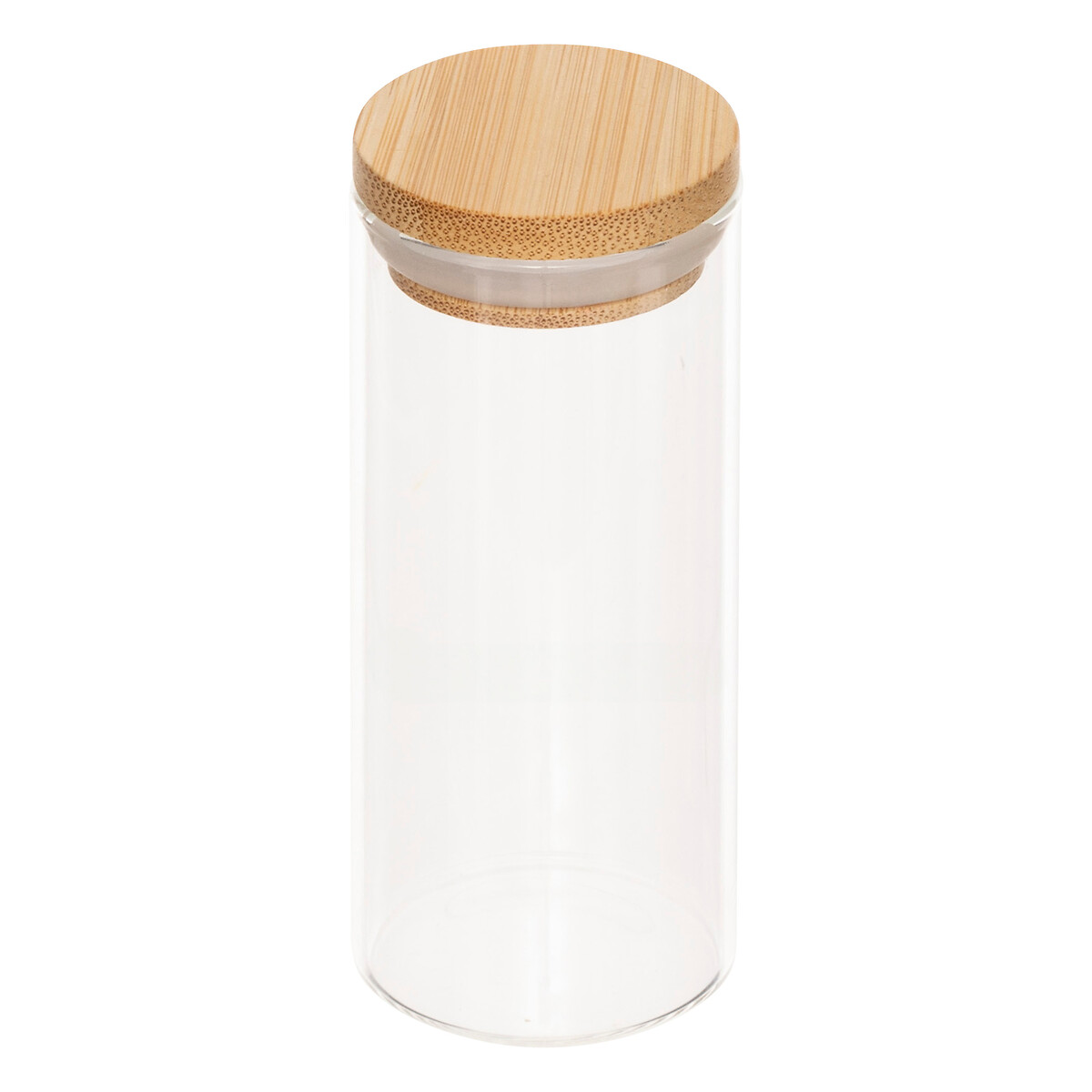 Conjunto de 8 frascos para especiarias com tampa de bambu