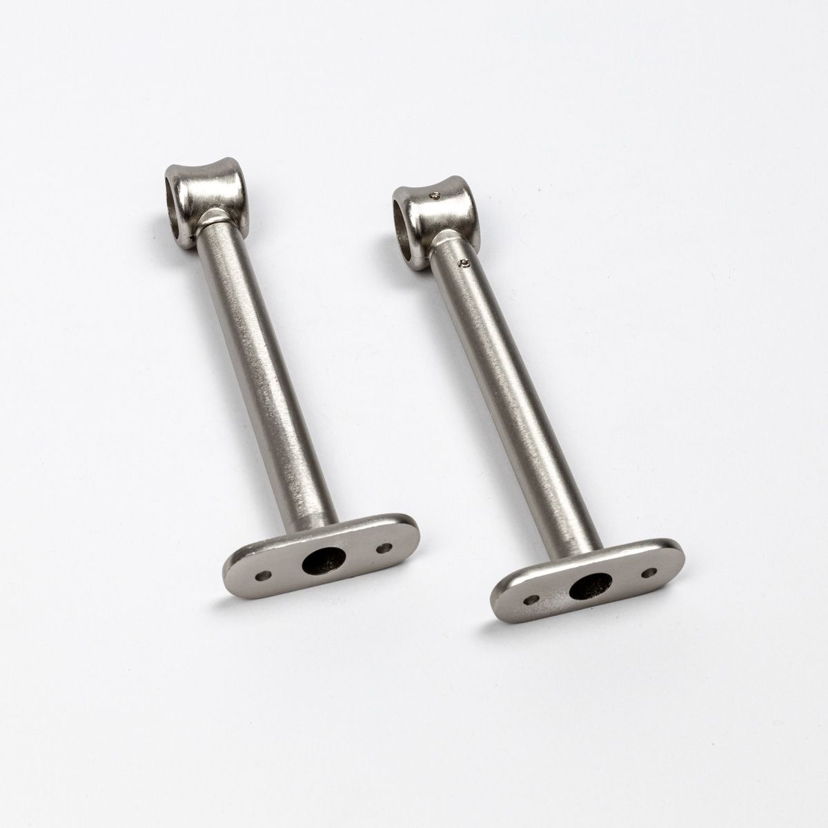 Conjunto 2 suportes prateados 150mm