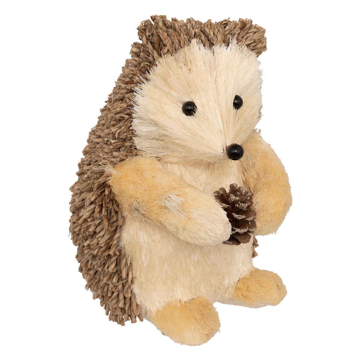 Figura de ouriço com pinha 24cm,  Figura de ouriço com pinha 24cm