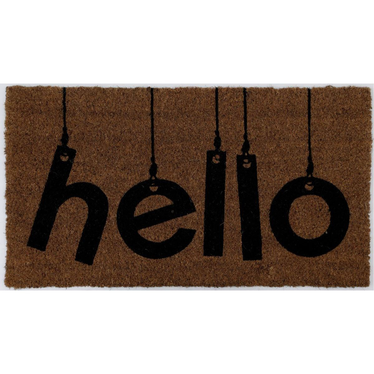 Tapete de entrada hello 33x60cm