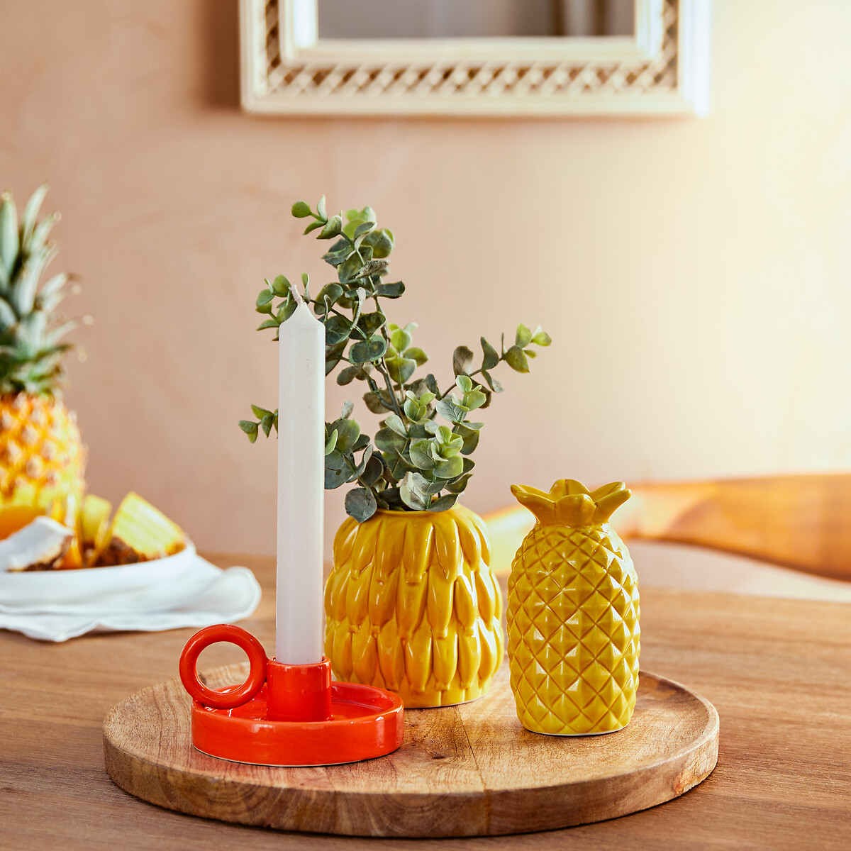 Castiçal YUCATAN em cerâmica 5,5cm