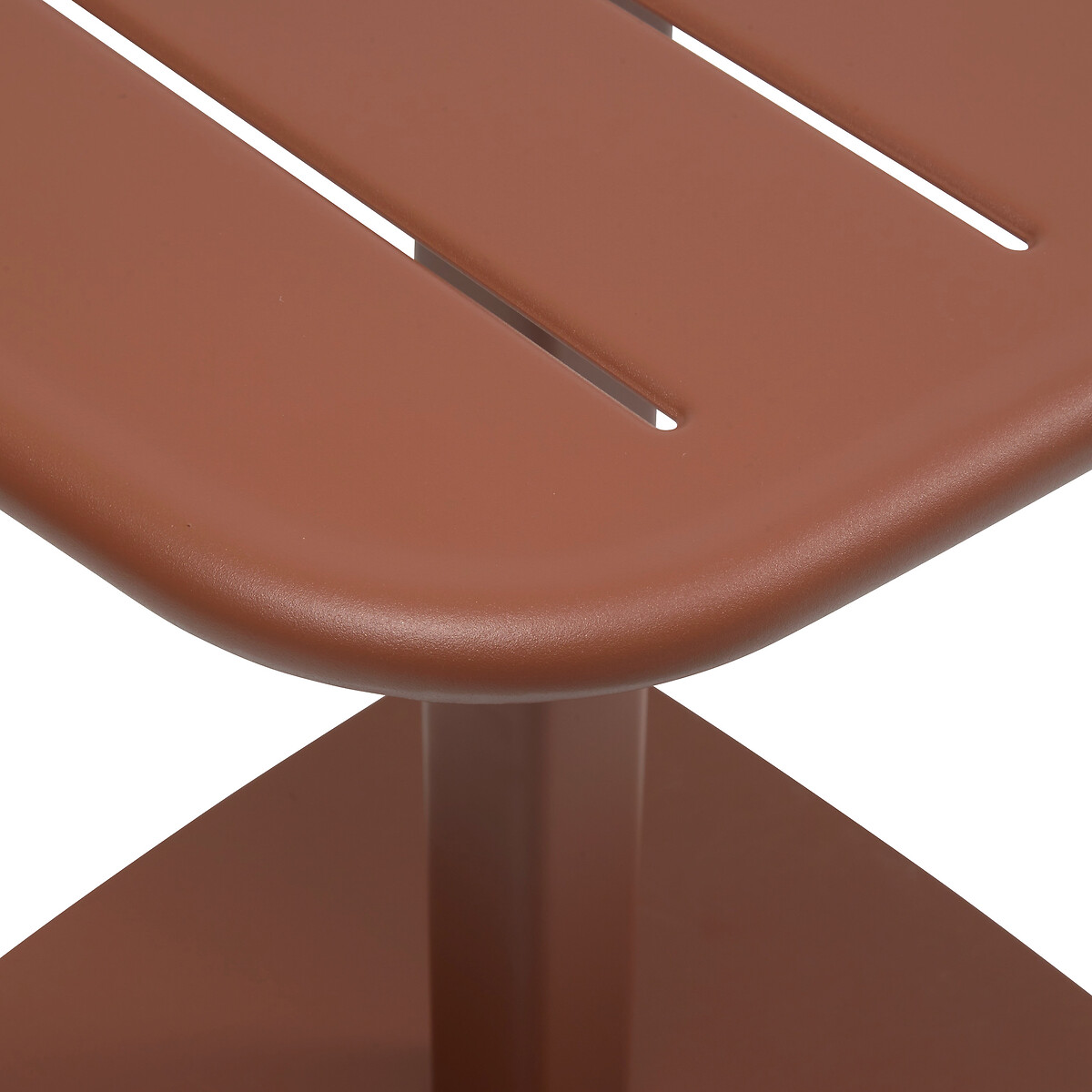 Mesa quadrada ALEGORIA acajou em a&ccedil;o