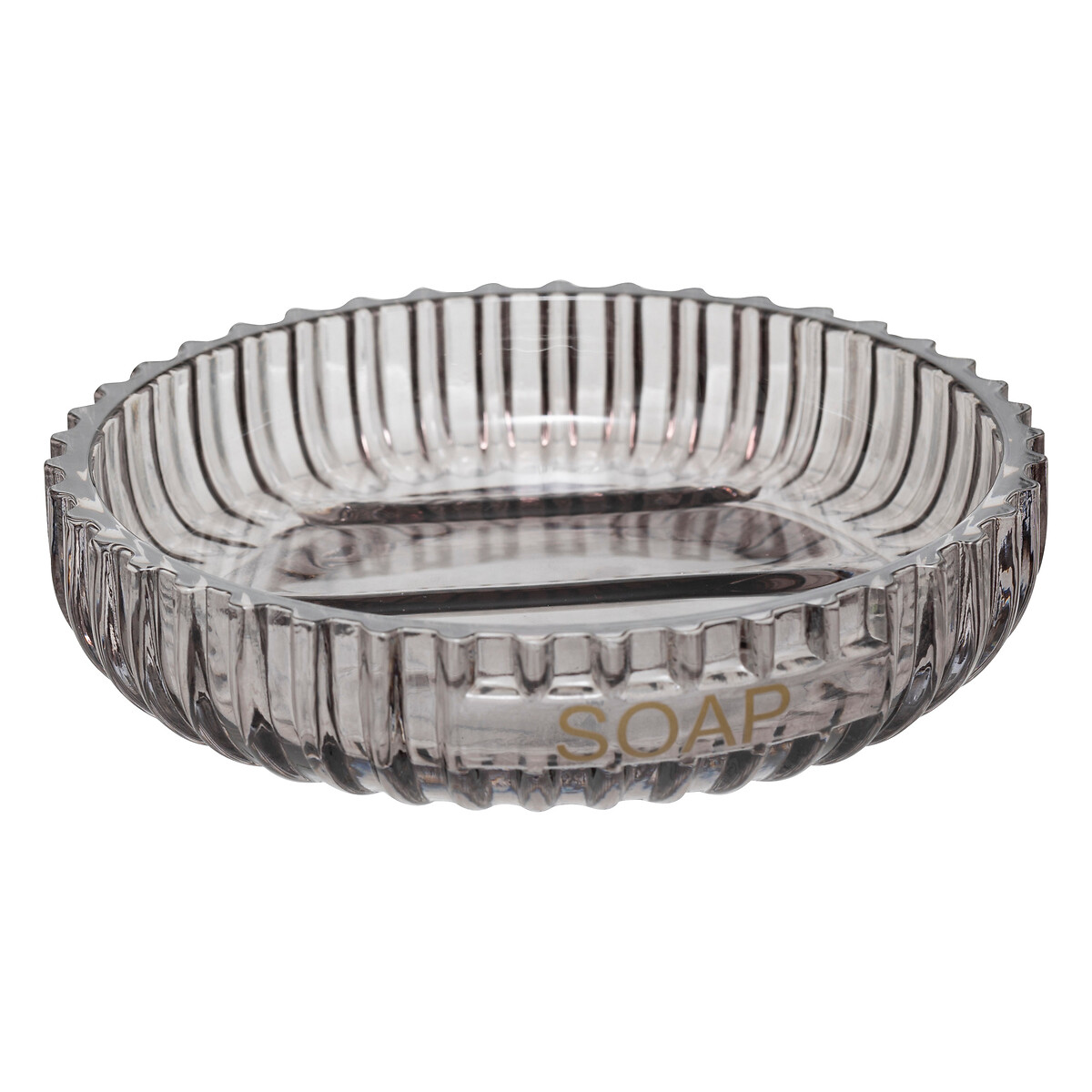 Saboneteira GLASS cinza em vidro,  Saboneteira GLASS cinza em vidro