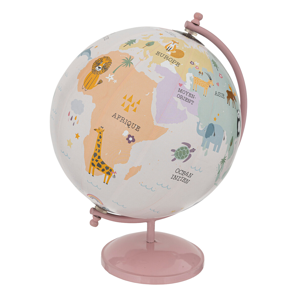 Globo rosa com animais 20cm