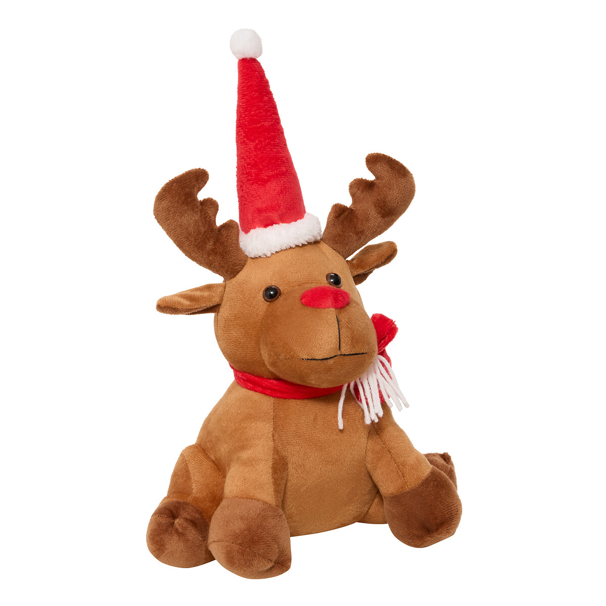 Figura Rena com gorro e cachecol 30cm