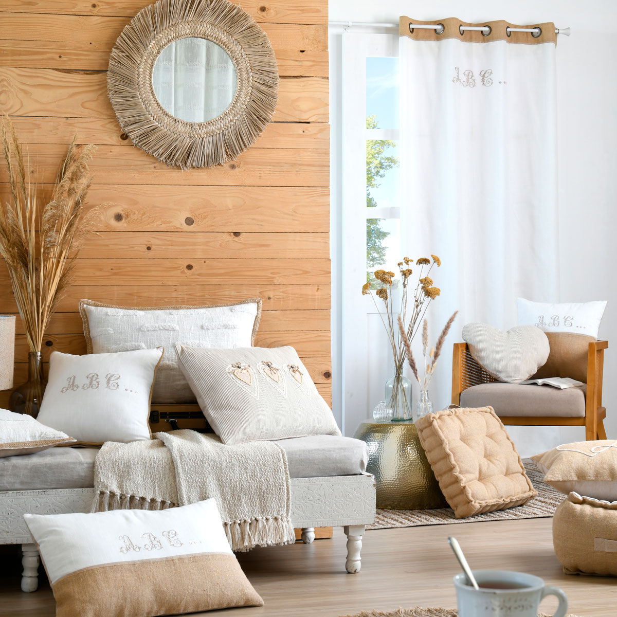 Manta JOSEPHA natural 125x150cm