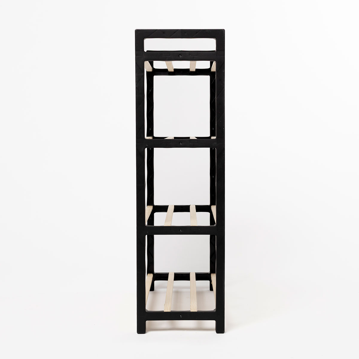 Sapateira com 4 níveis preta em madeira