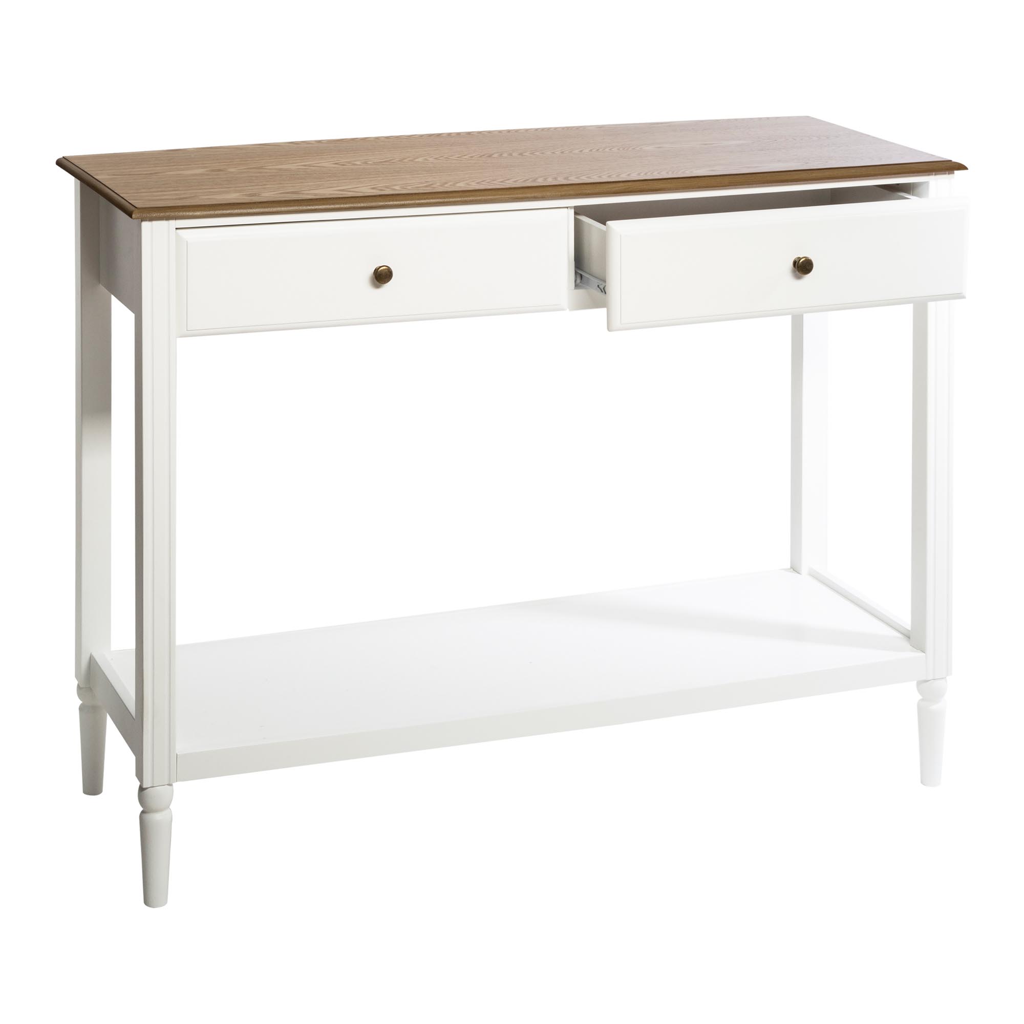 Consola branca SOLEN em mdf com 2 portas