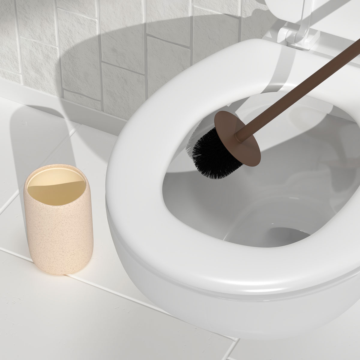 Escova wc OLEYA bege