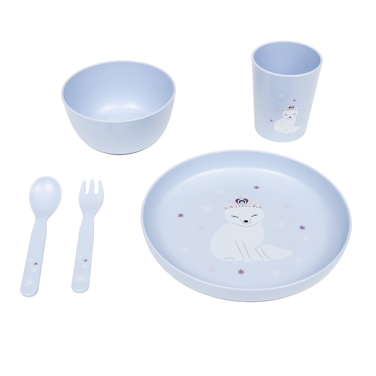 Conjunto de 5 pe&ccedil;as de refei&ccedil;&atilde;o com raposa SNOW