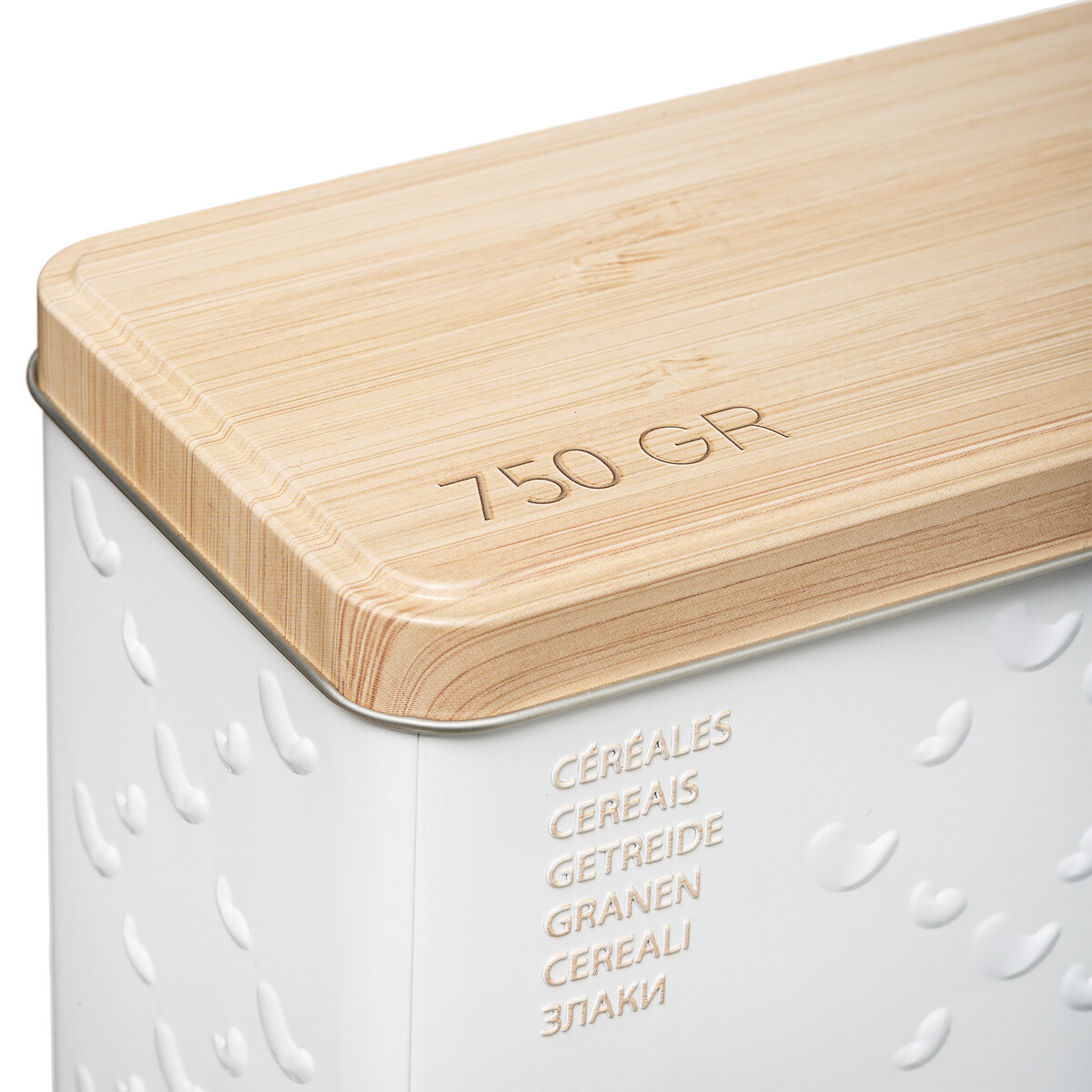 Caixa para cereais em metal 750g