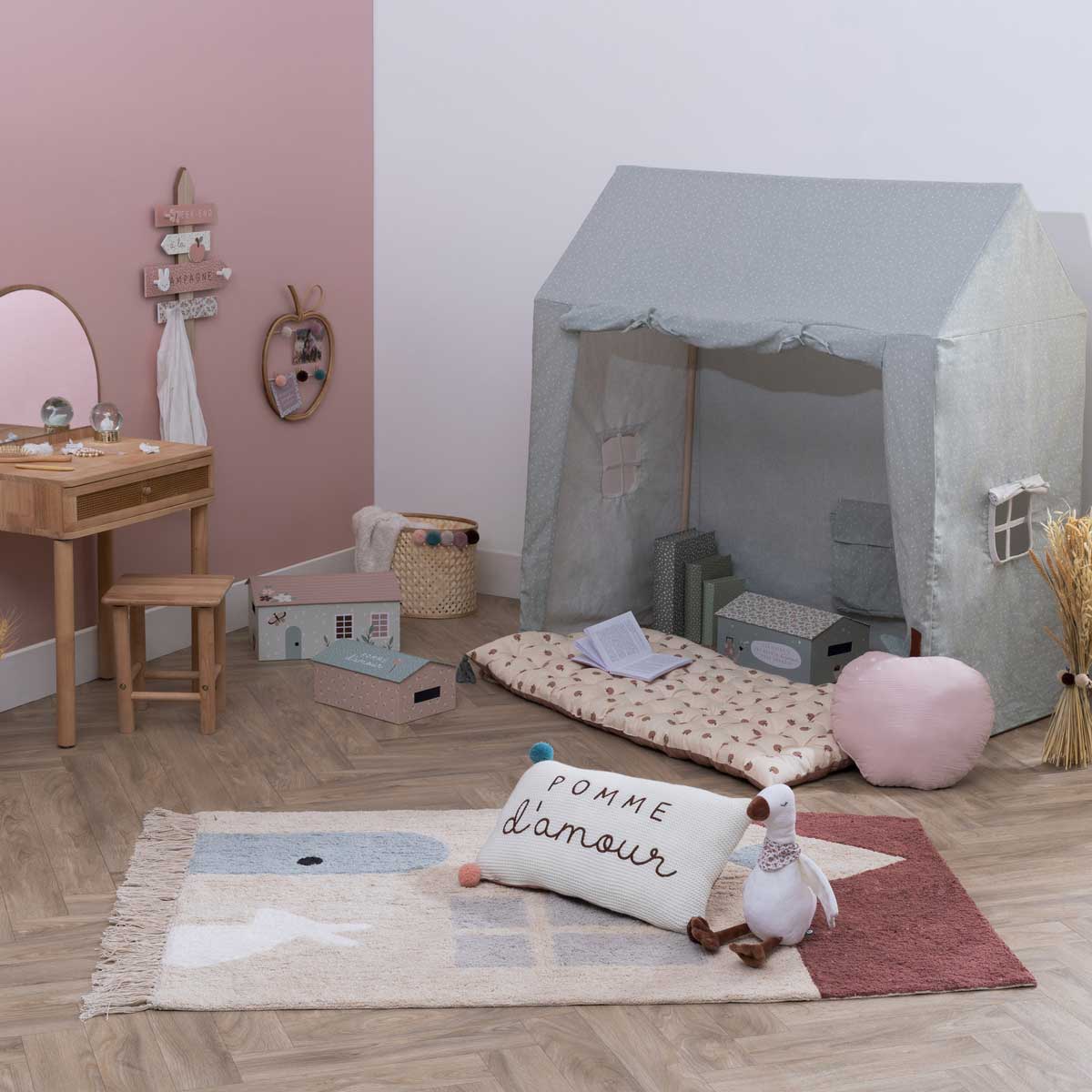 Moldura POMME bege em rattan