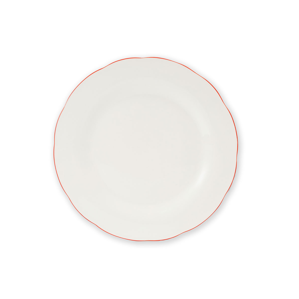 Prato com borda vermelha 26cm