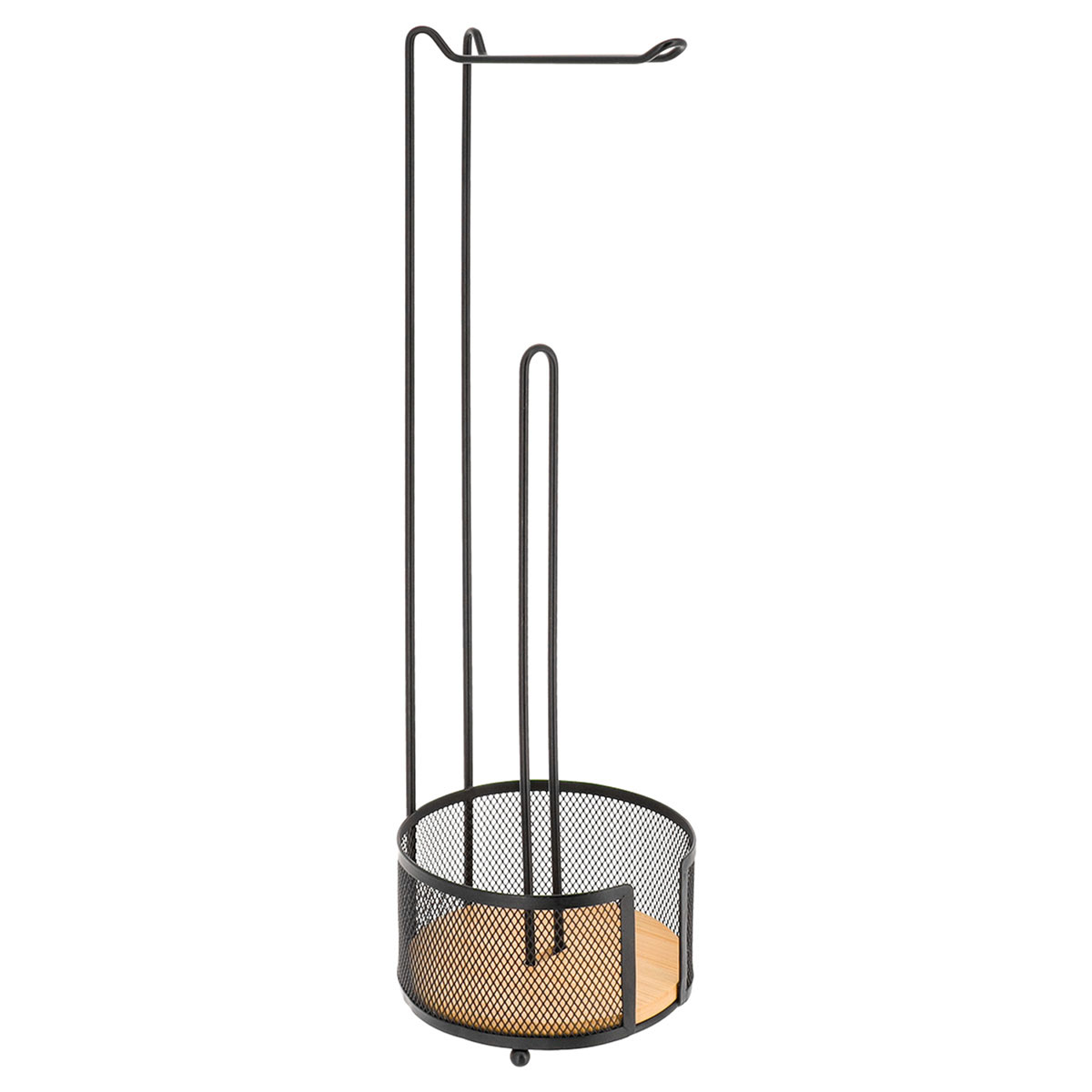 Porta rolos preto 14,5x55cm