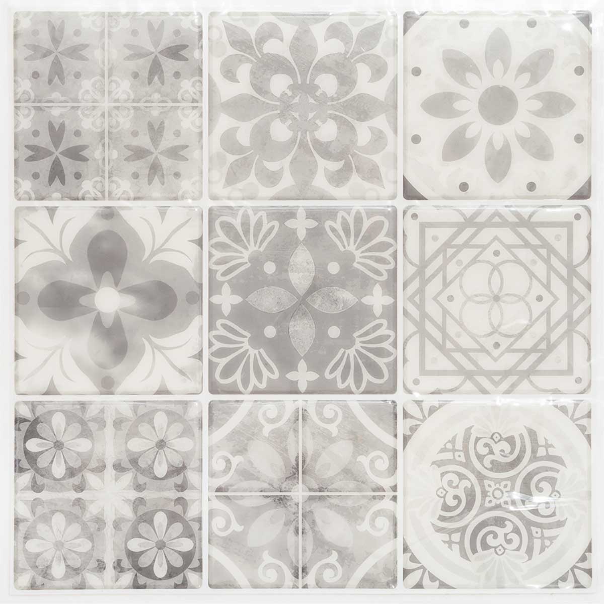 Sticker decorativo azulejo mural cinza