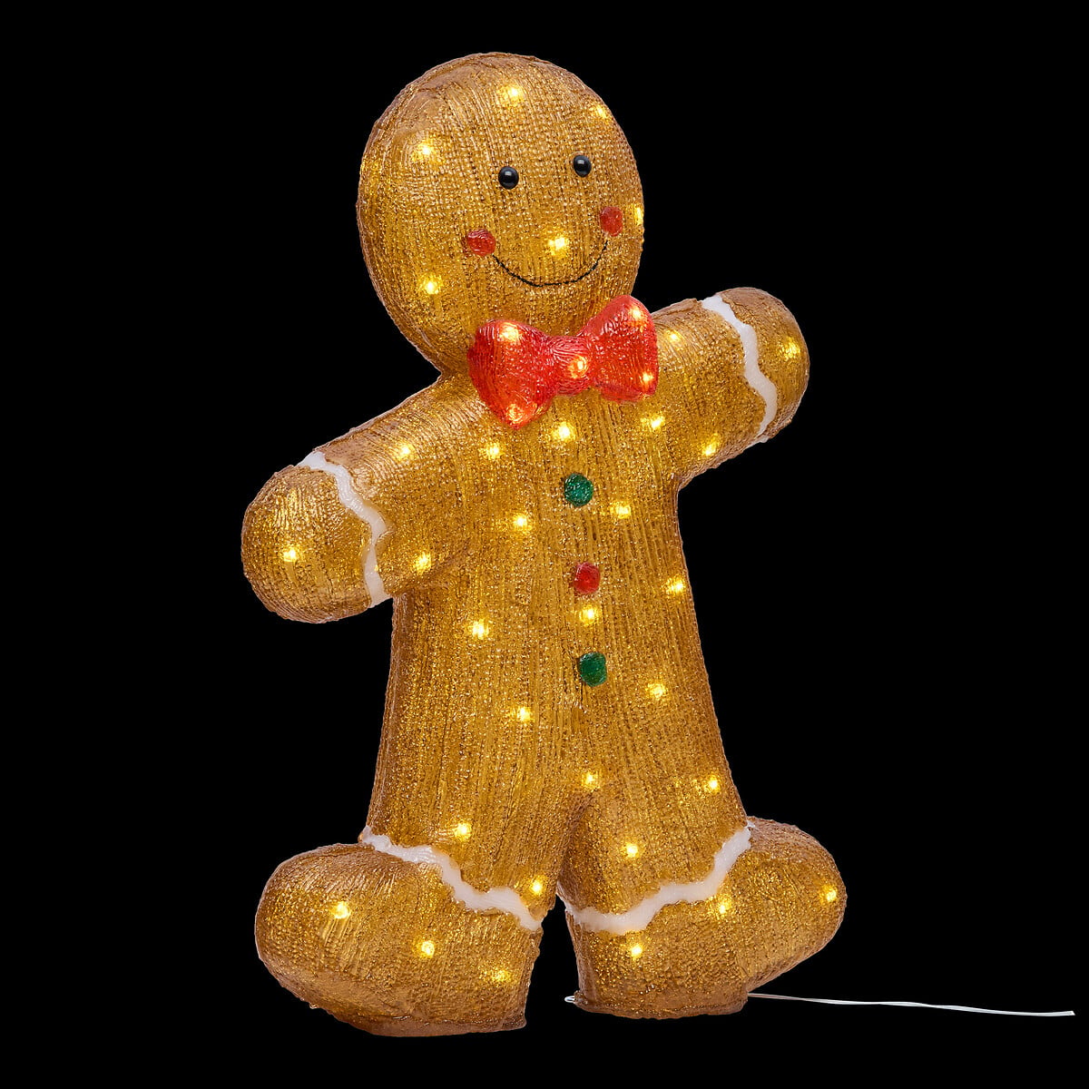 Boneco de gengibre luminoso com 60 leds