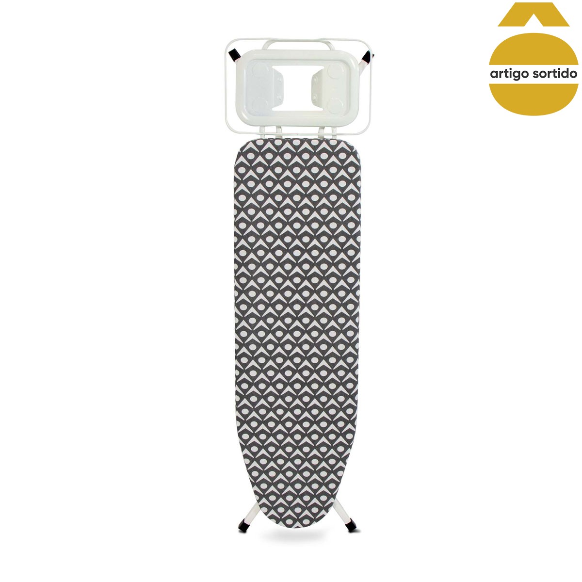 Tábua de engomar com suporte caldeira