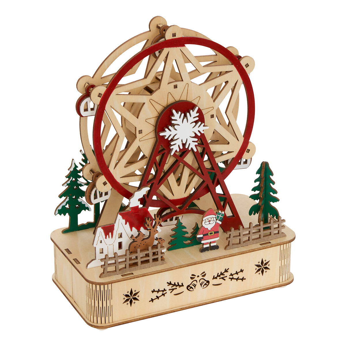 Roda gigante decorativa com leds 20x11x25cm