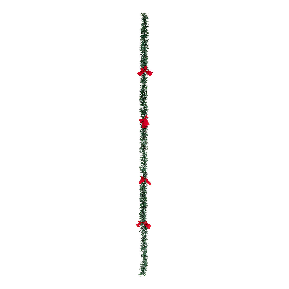 Grinalda verde com la&ccedil;os vermelhos 200cm