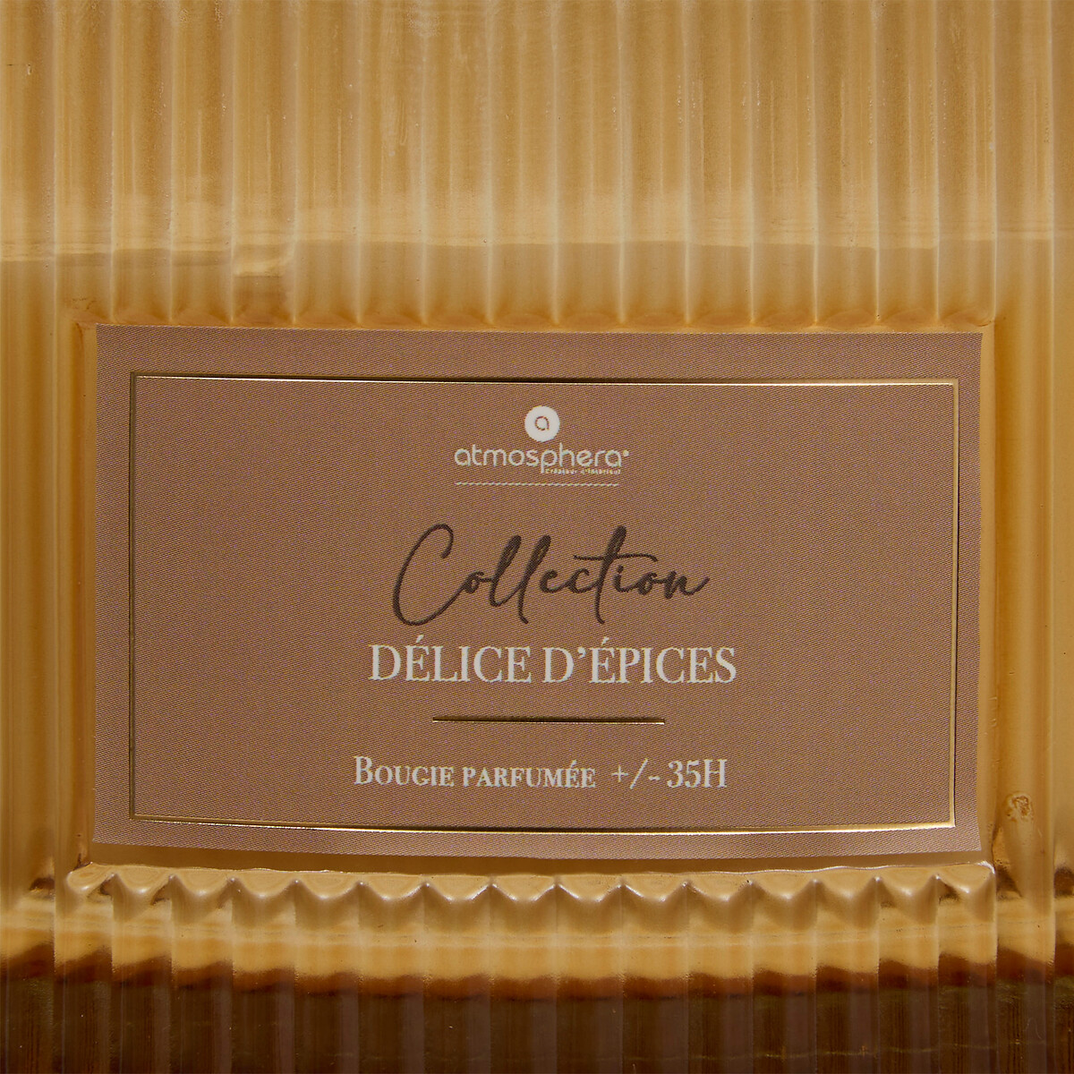 Vela &acirc;mbar em copo de vidro ALBIE 635g