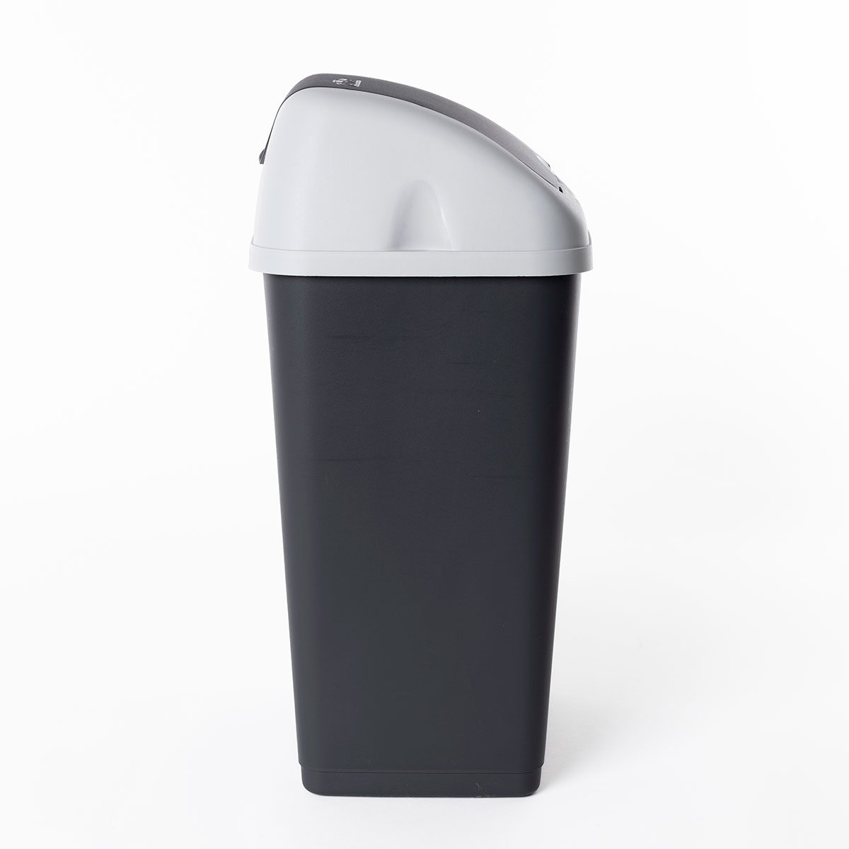 Balde do lixo ALTHEA com tampa basculante cinza 60l