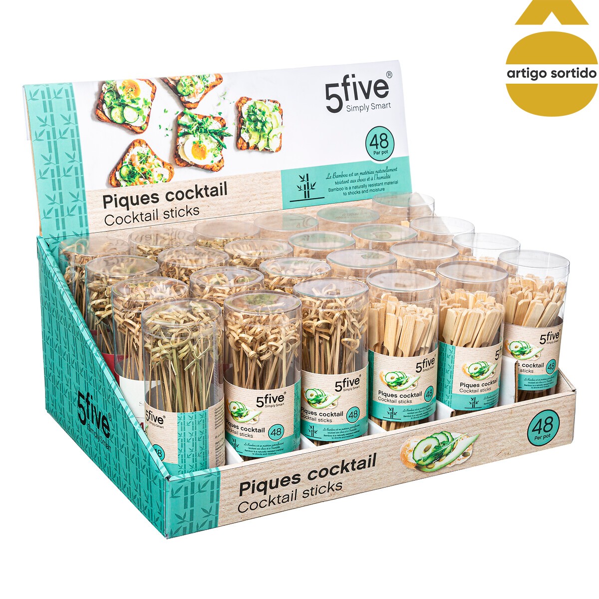 Conjunto de 48 palitos para cocktail