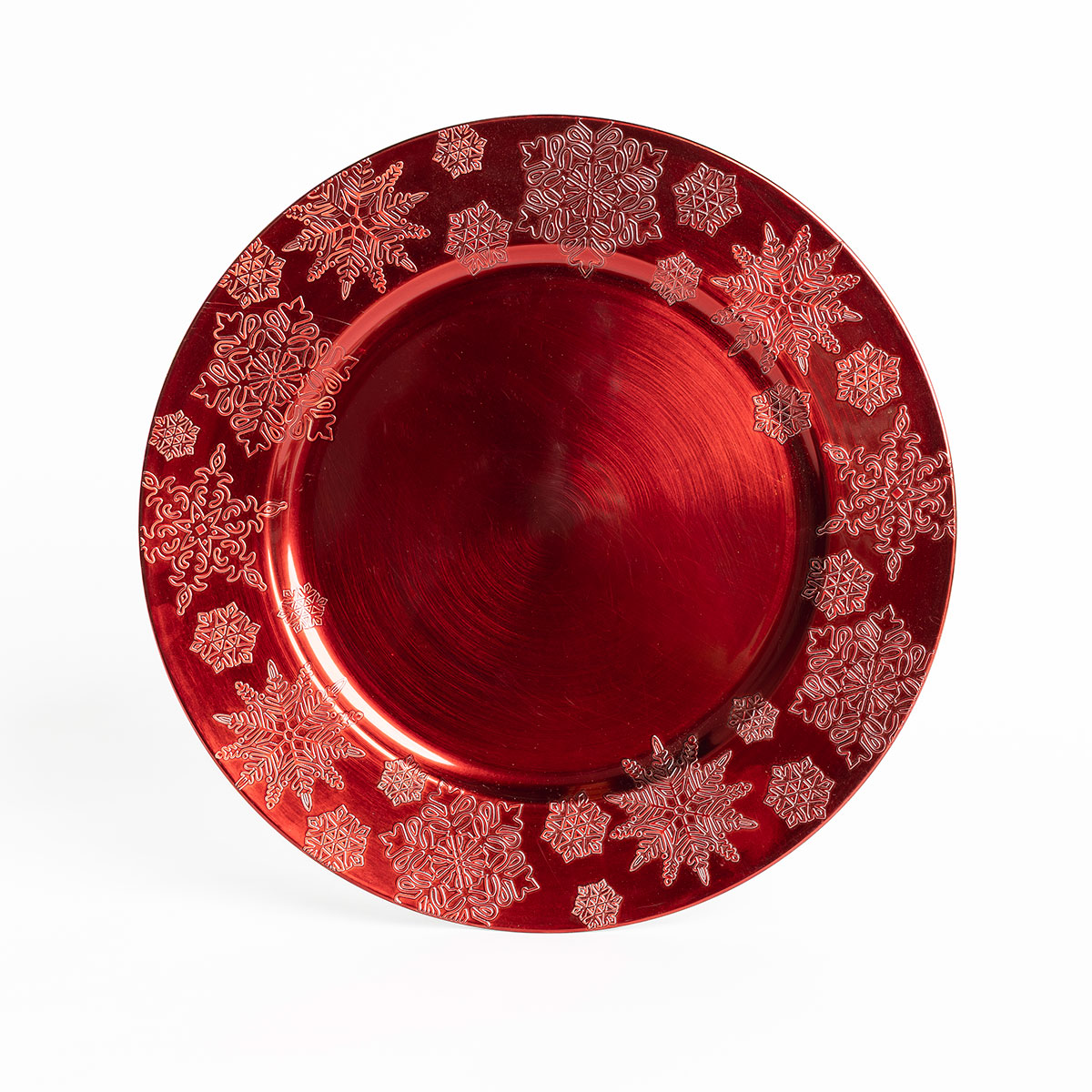 Prato marcador floco de neve vermelho 33cm