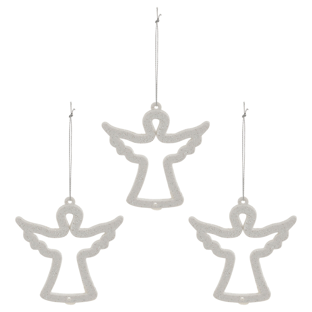 Conjunto 3 pendurantes anjo branco