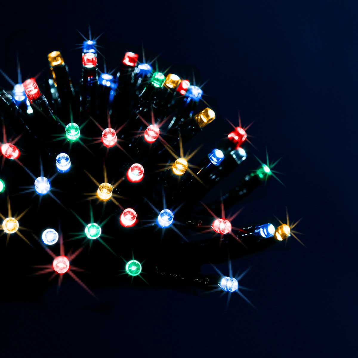 S&eacute;rie luminosa de natal multicolor 192 leds 14m
