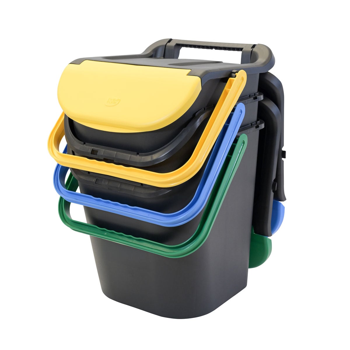 Conjunto de 3 ecopontos com asa de seguran&ccedil;a 30l