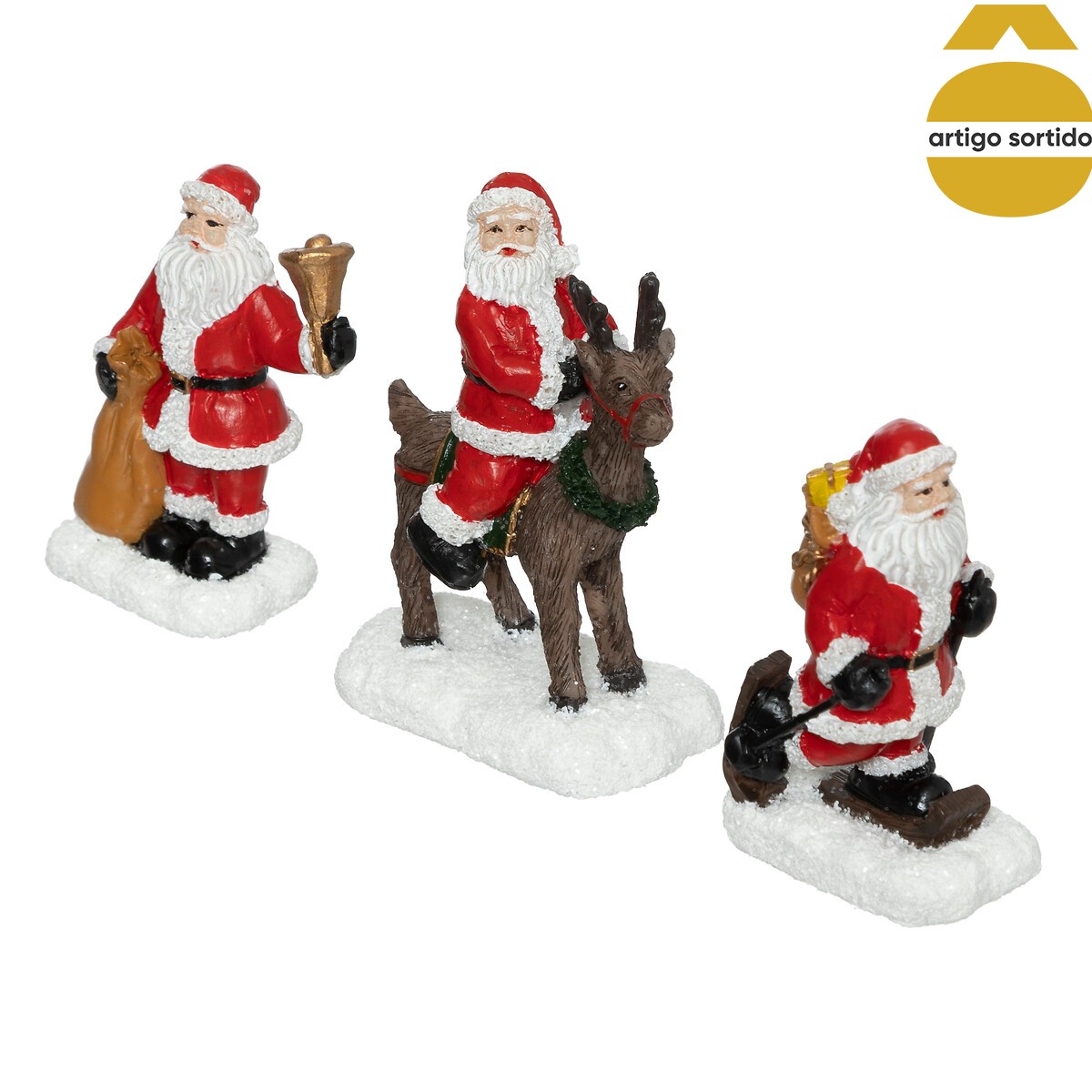 Conjunto de 3 figuras pai natal