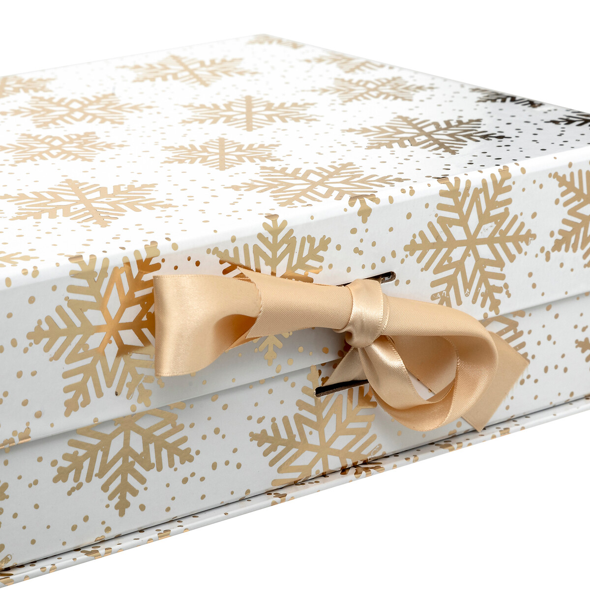 Caixa presente branca e dourado 15cm