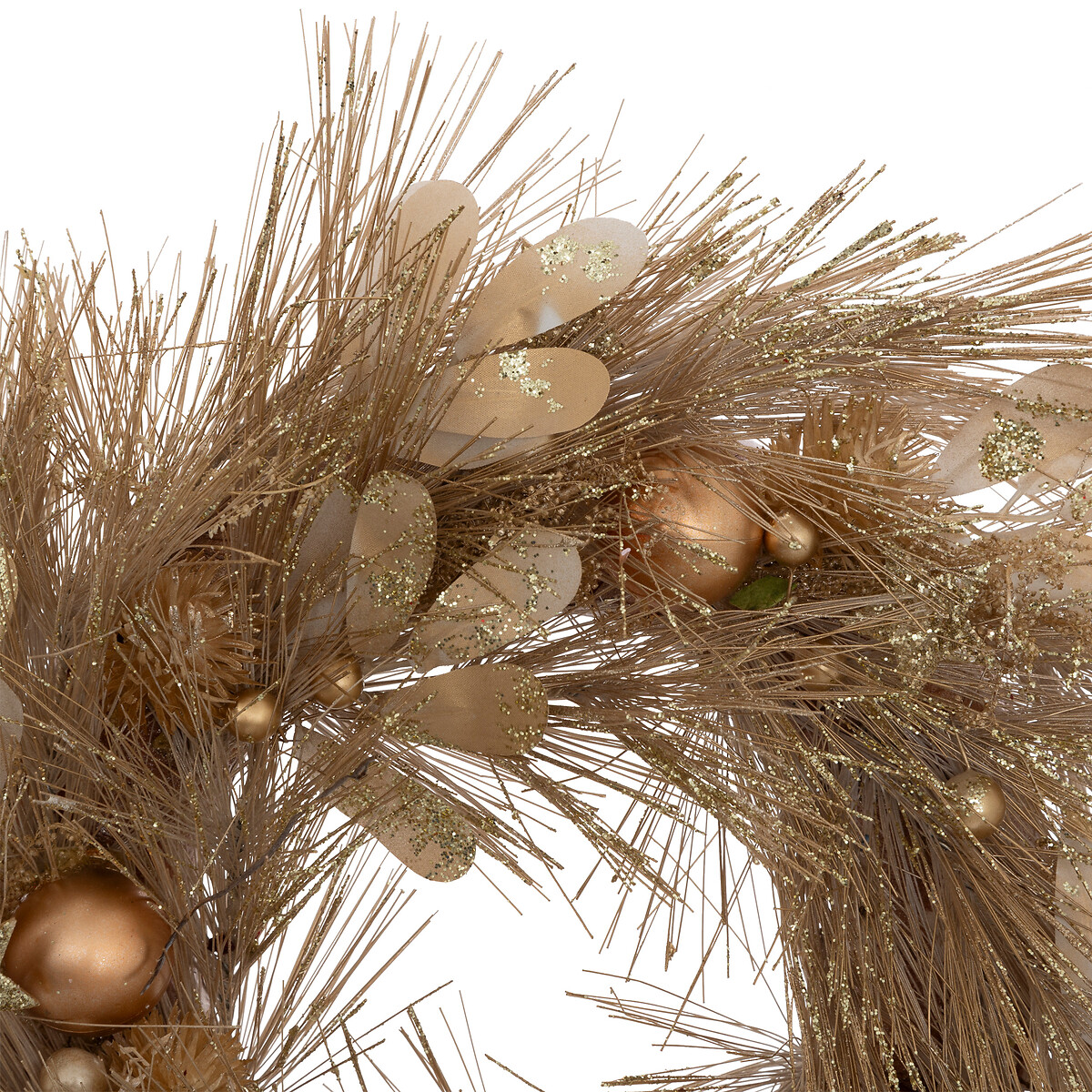 Coroa natalicia dourada 35cm