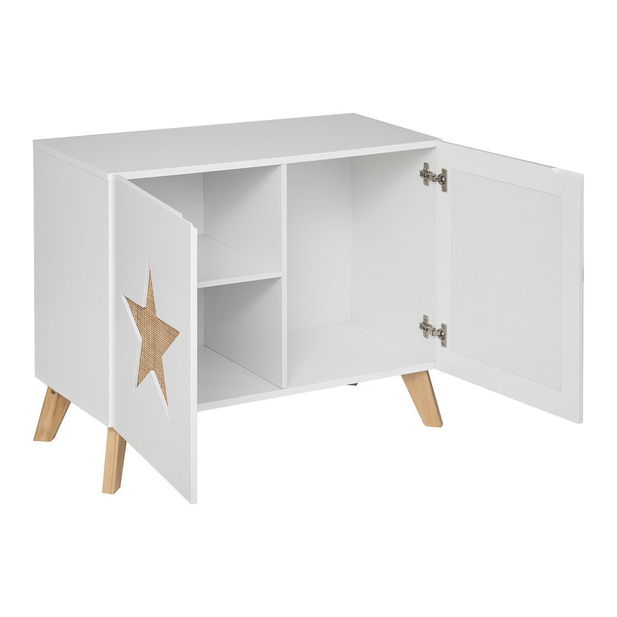 Mesa de apoio branca com estrelas