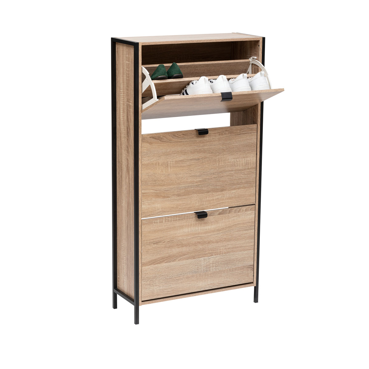 Sapateira ALIAJ castanha com 3 gavetas,  Sapateira ALIAJ castanha com 3 gavetas