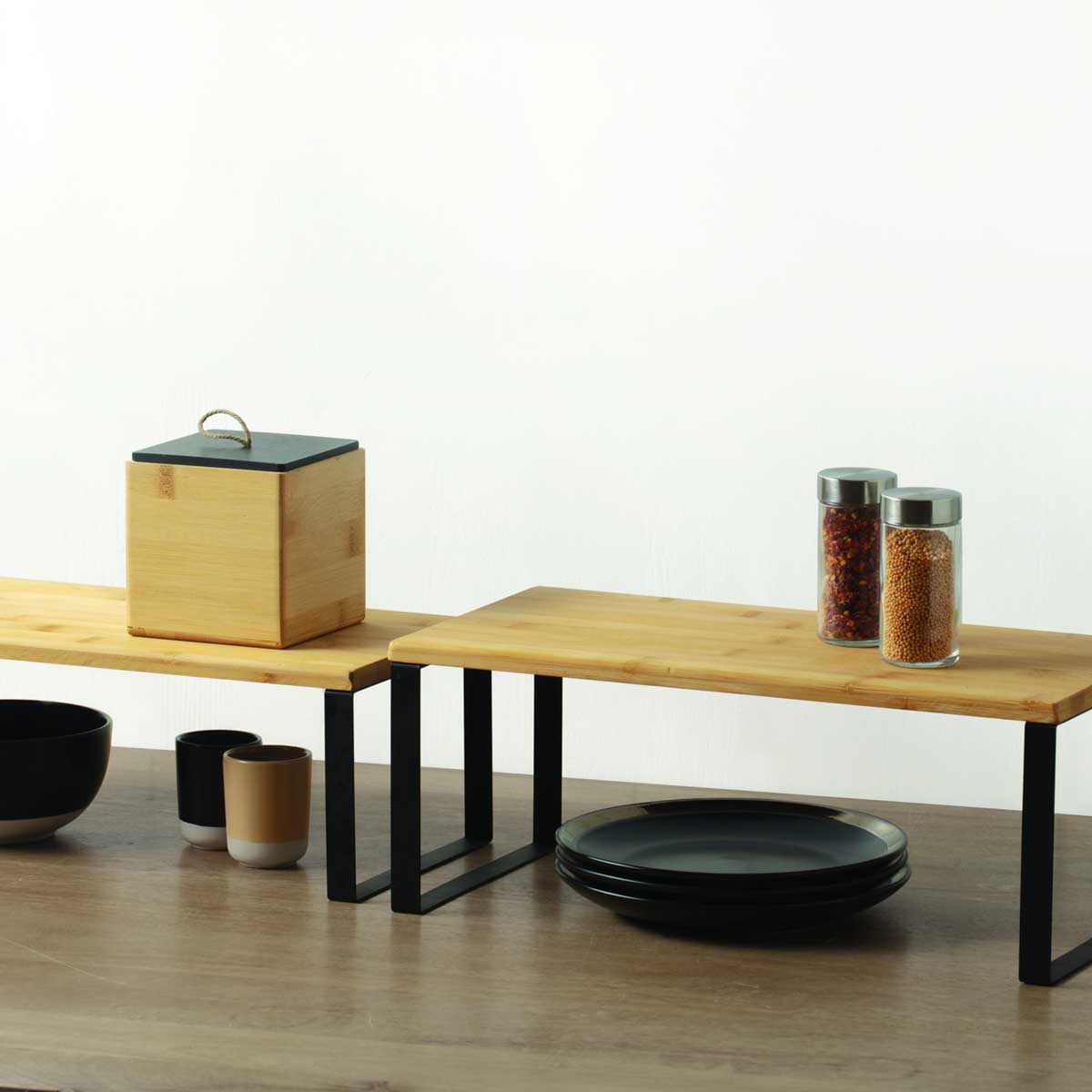 Conjunto 2 estantes para bancada BACKBAMBO