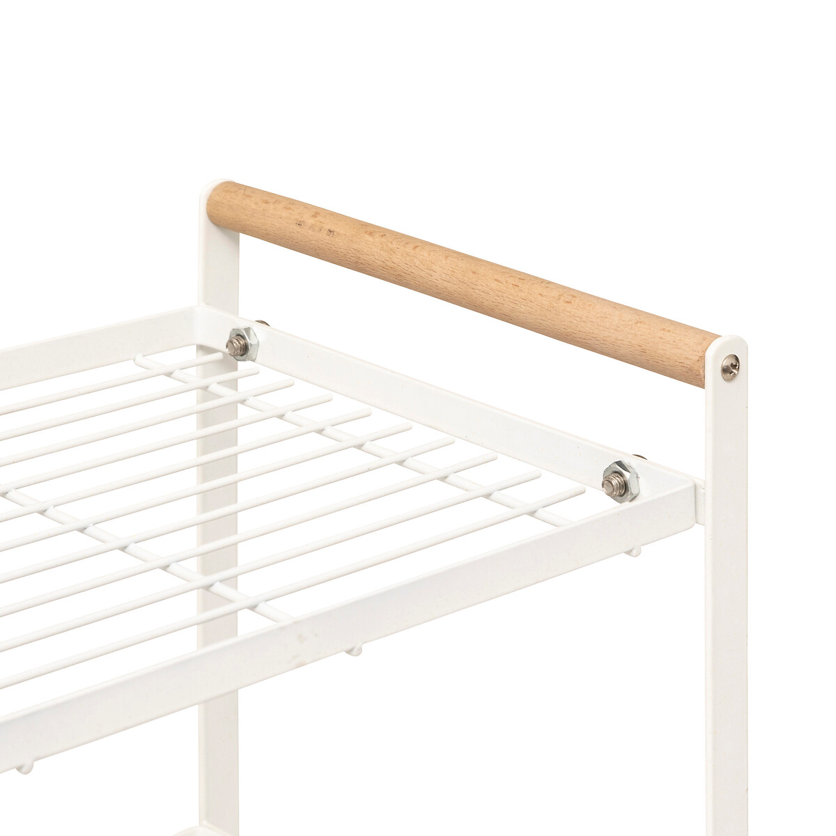Estante de cozinha branco com 2 n&iacute;veis 37.5cm
