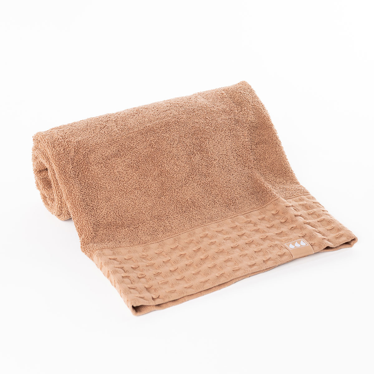 Toalha len&ccedil;ol de banho taupe 70x130cm