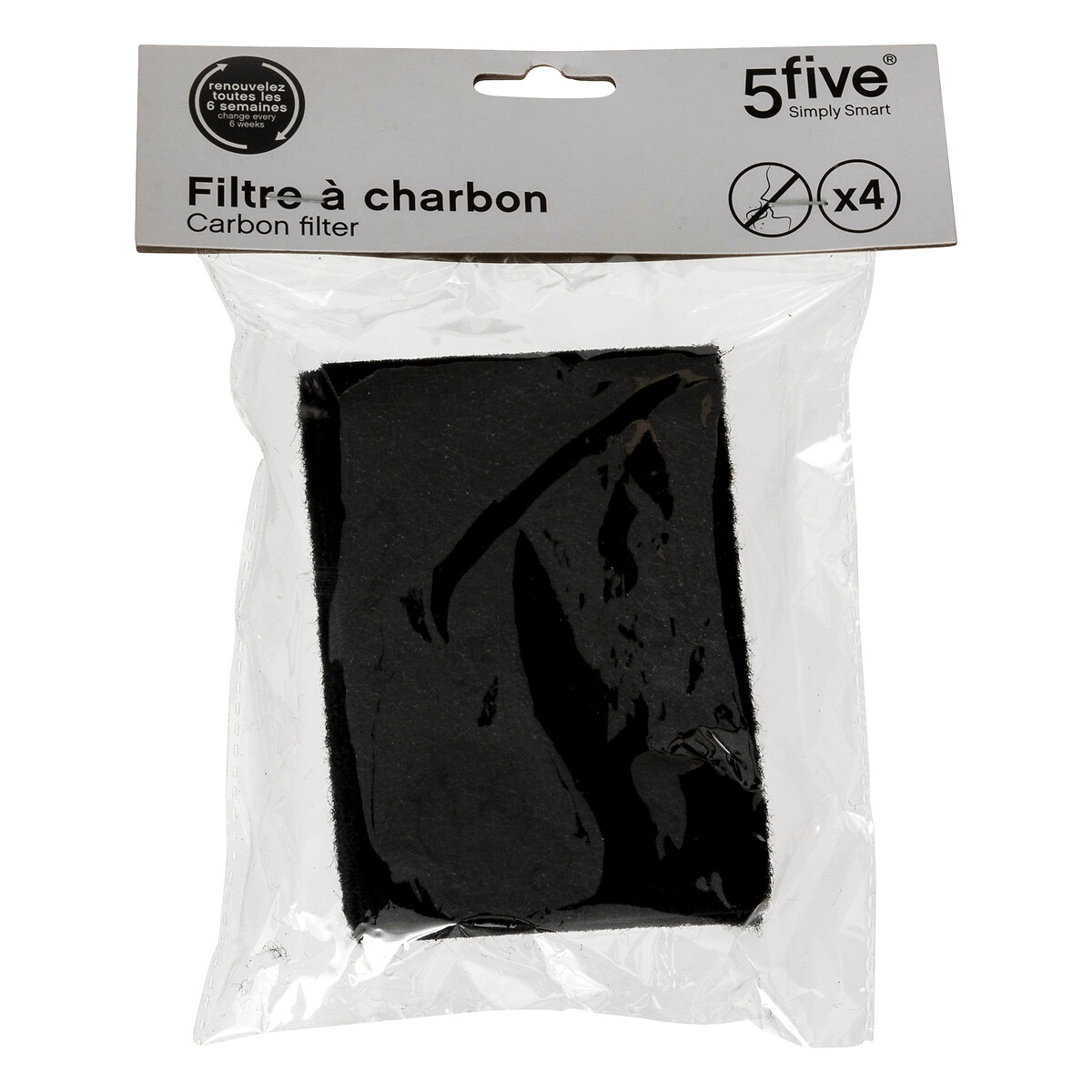 Conjunto de 4 filtros carv&atilde;o para balde do lixo DELTA