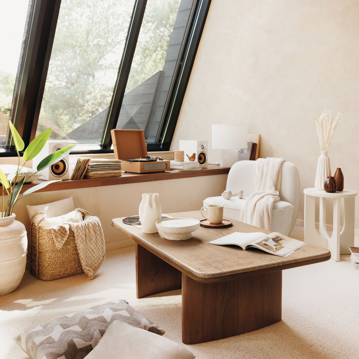 Mesa de apoio BLOOM branca em mdf 40cm