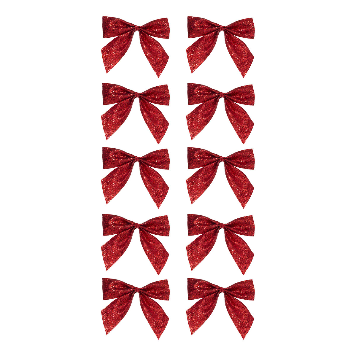 Conjunto de 10 la&ccedil;os com brilhantes vermelho