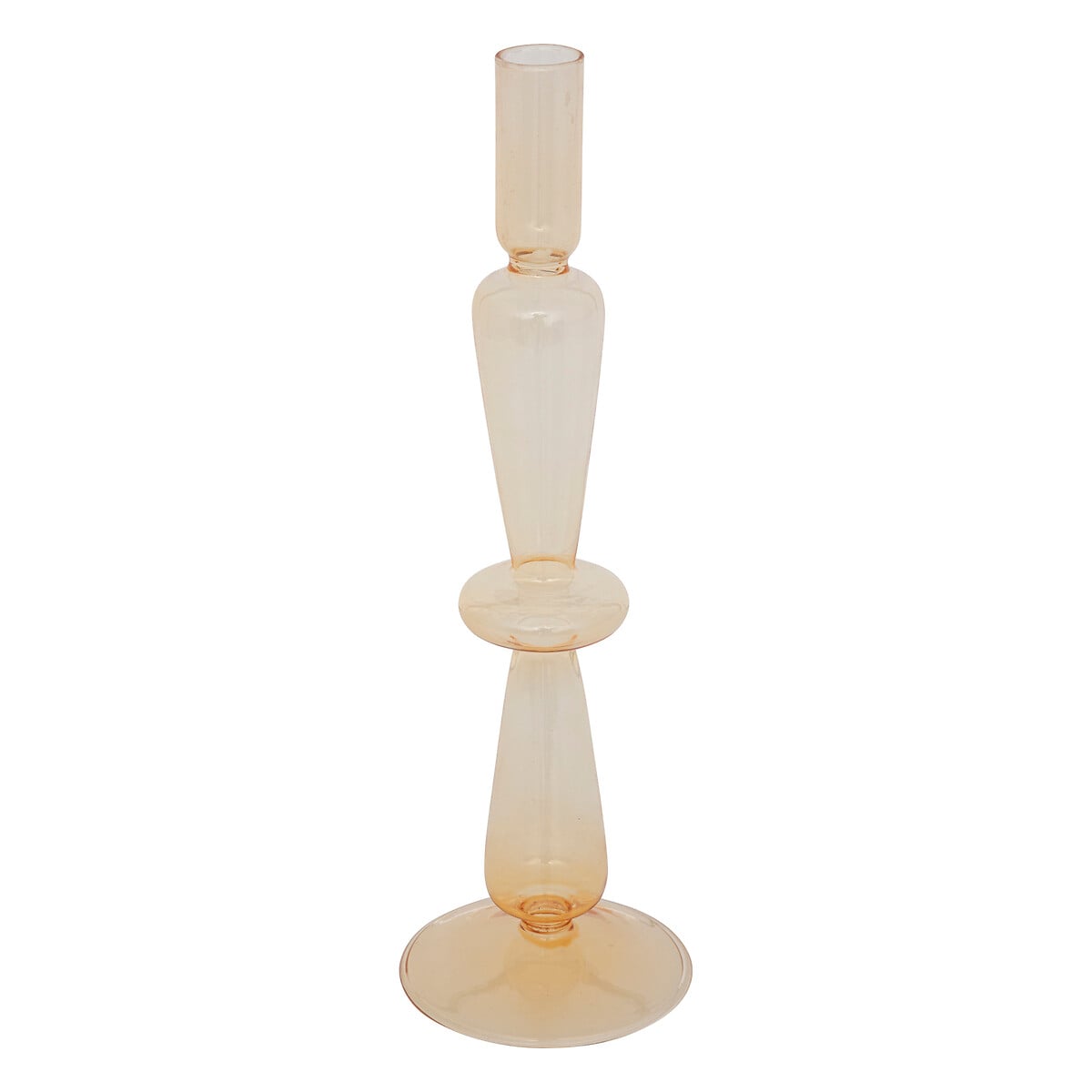Casti&ccedil;al BULLES amarelo em vidro 29,7cm